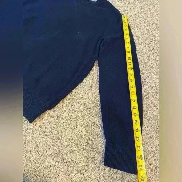 GAP Navy CASHMERE Blend Mens Crew Neck Sweater Large - Picture 6 of 7